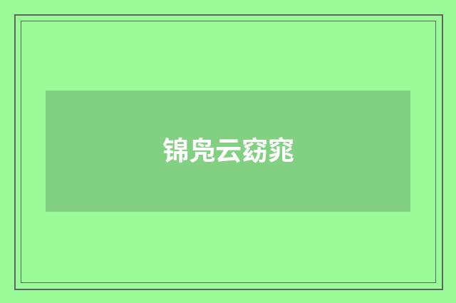 锦凫云窈窕