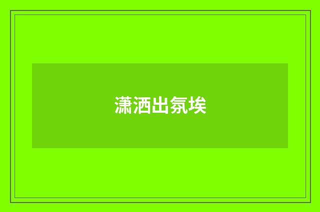 潇洒出氛埃