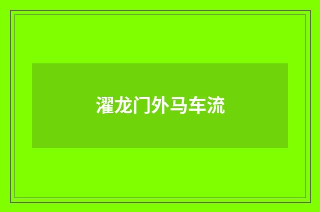 濯龙门外马车流