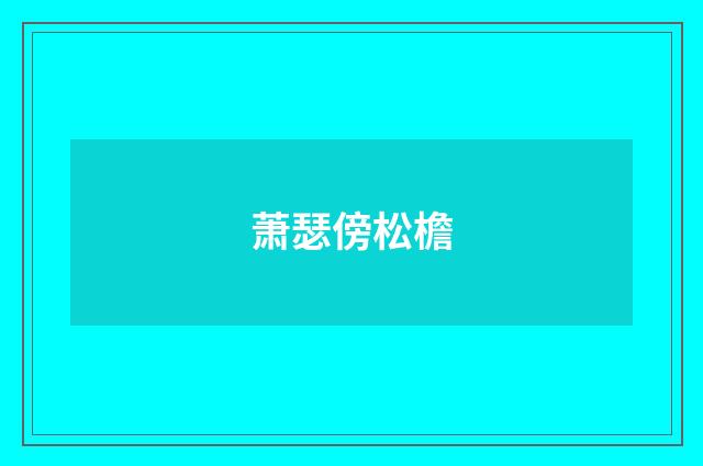 萧瑟傍松檐