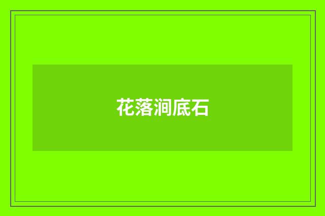 花落涧底石