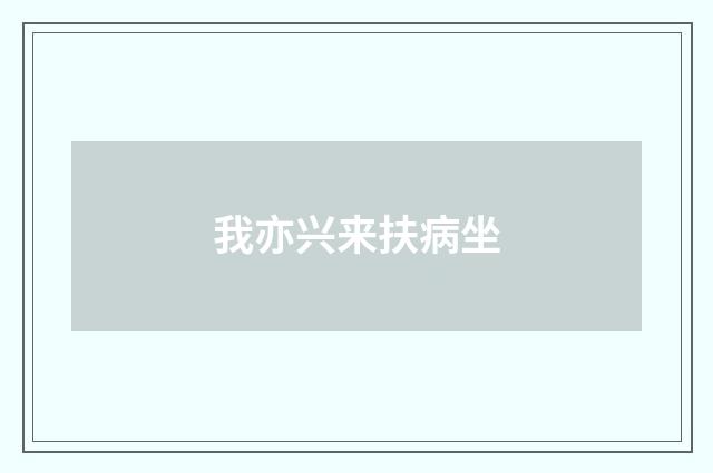 我亦兴来扶病坐