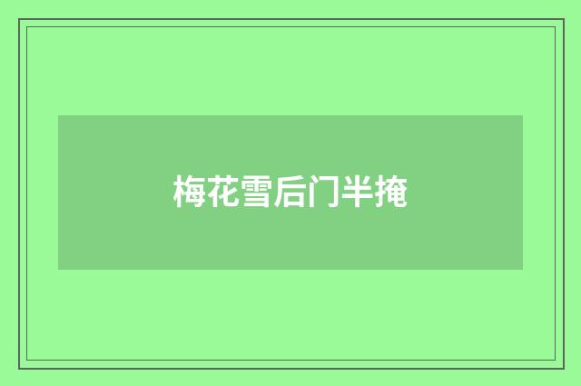 梅花雪后门半掩