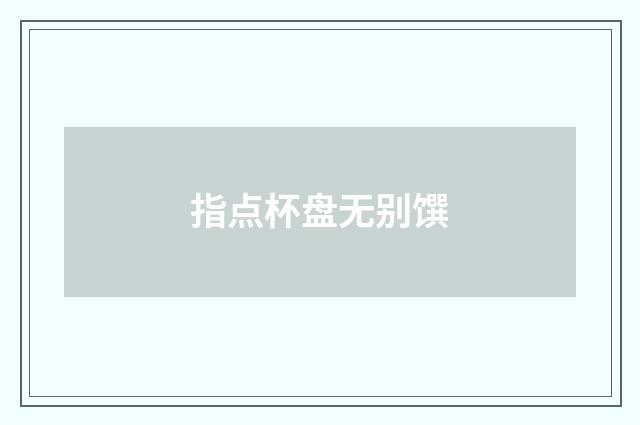 指点杯盘无别馔