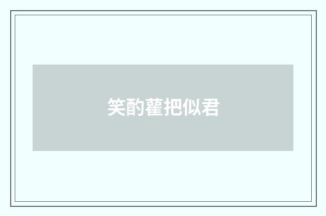 笑酌雚把似君