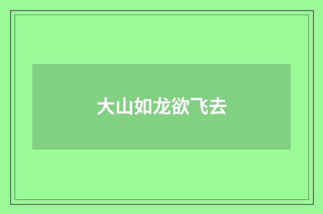 大山如龙欲飞去