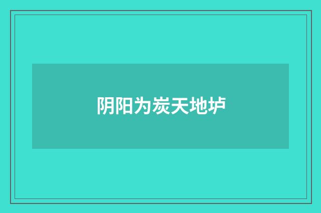 阴阳为炭天地垆