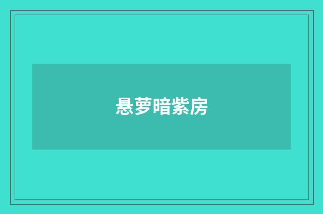 悬萝暗紫房