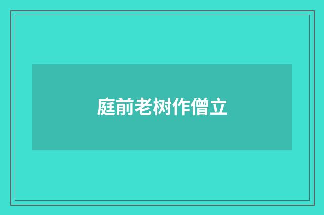 庭前老树作僧立