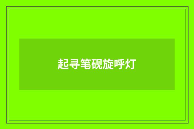 起寻笔砚旋呼灯