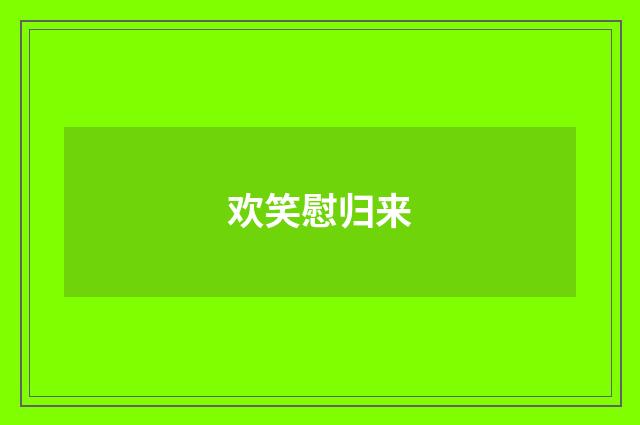 欢笑慰归来