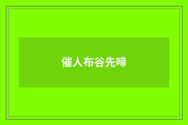 催人布谷先啼