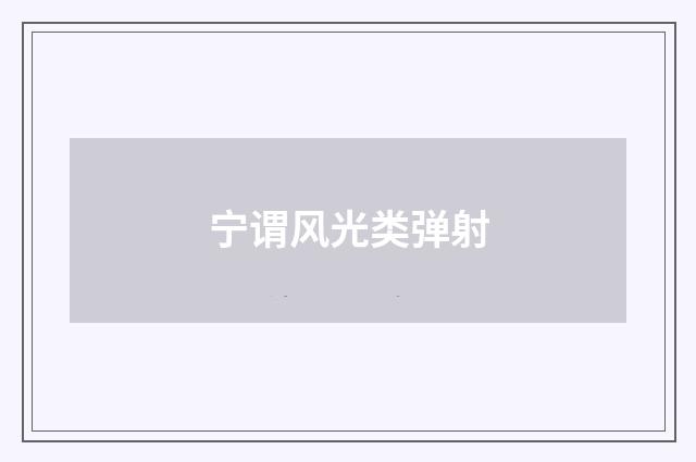 宁谓风光类弹射