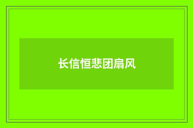 长信恒悲团扇风