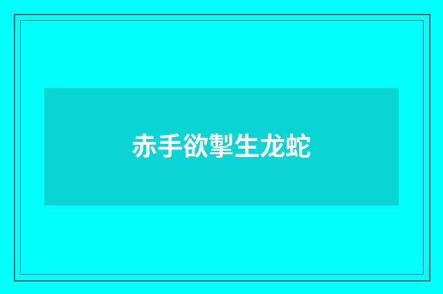 赤手欲掣生龙蛇