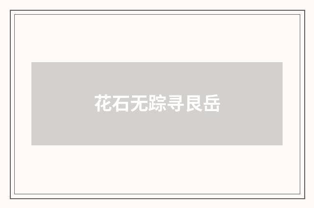 花石无踪寻艮岳