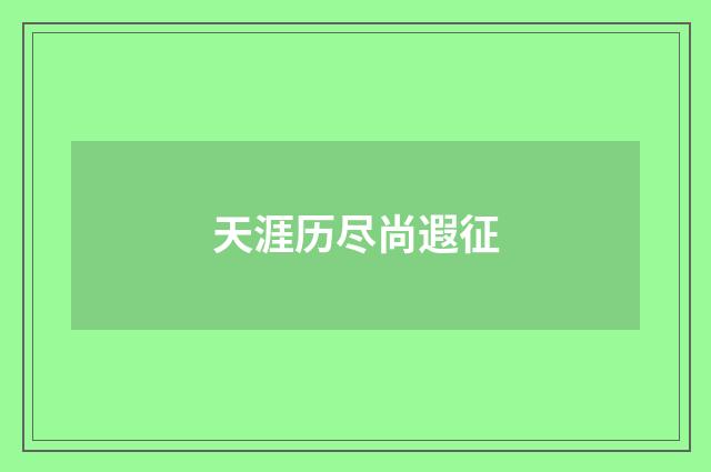 天涯历尽尚遐征