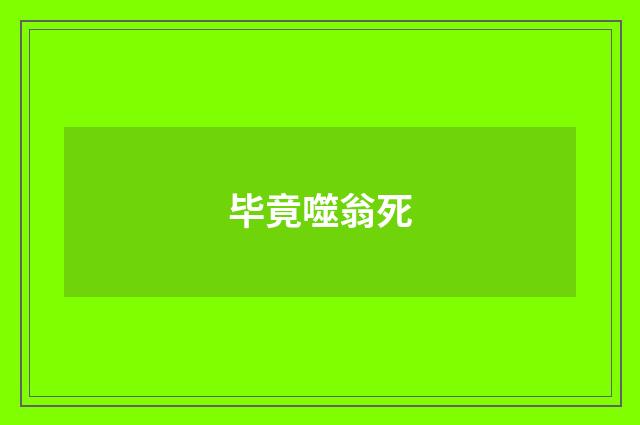 毕竟噬翁死