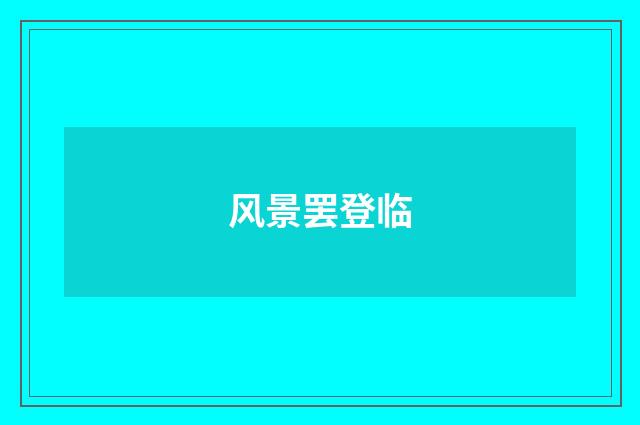 风景罢登临