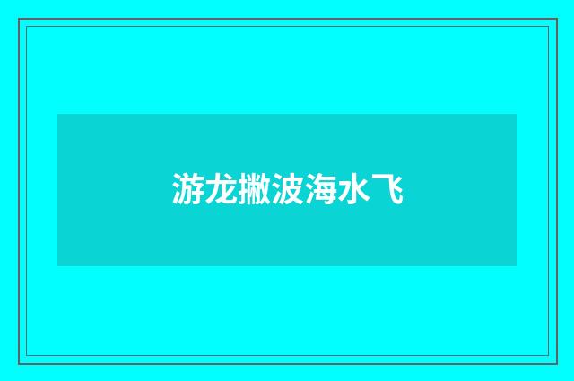 游龙撇波海水飞