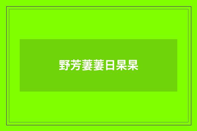 野芳萋萋日杲杲