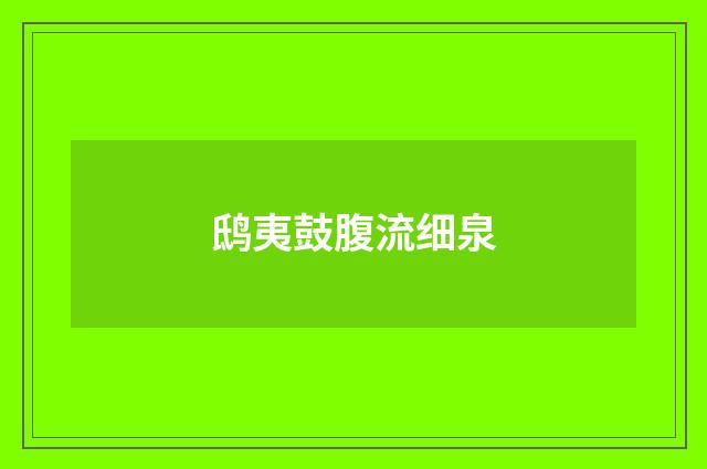 鸱夷鼓腹流细泉