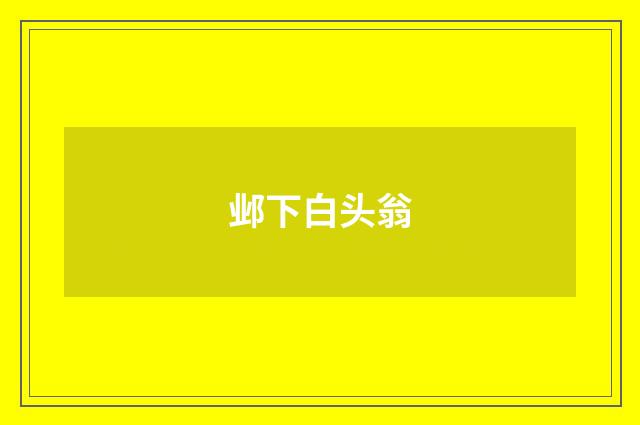 邺下白头翁