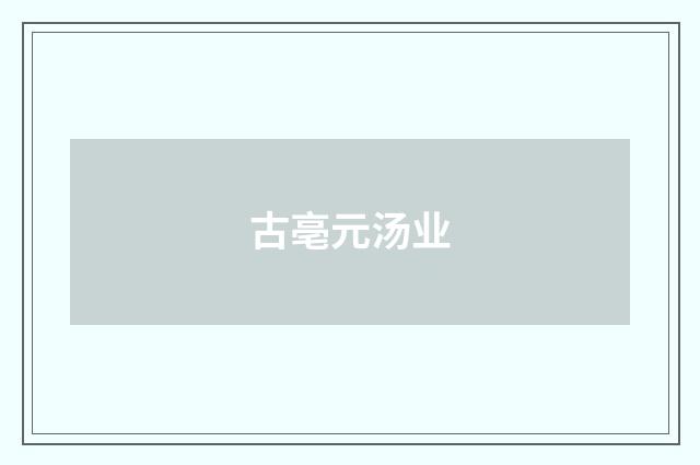 古亳元汤业