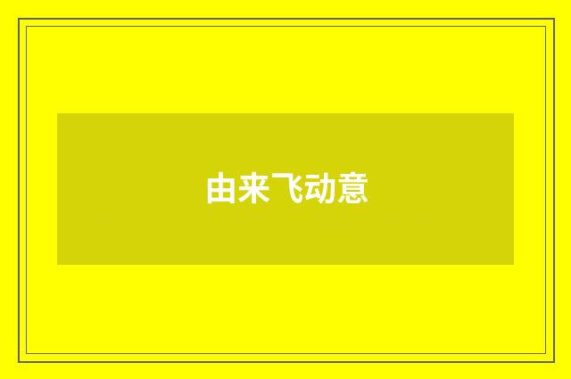 由来飞动意