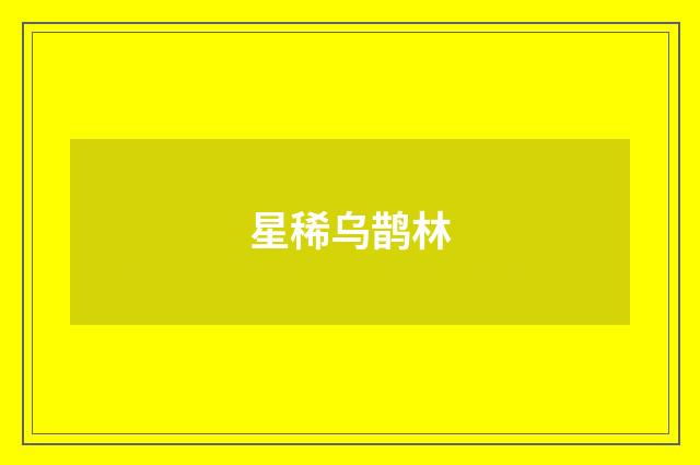 星稀乌鹊林