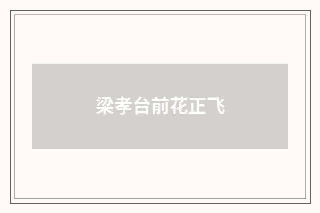梁孝台前花正飞