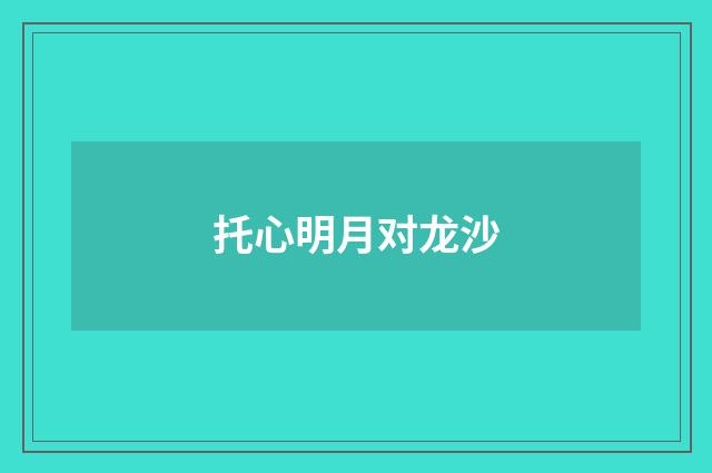 托心明月对龙沙