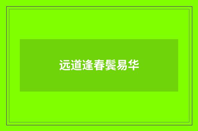 远道逢春鬓易华