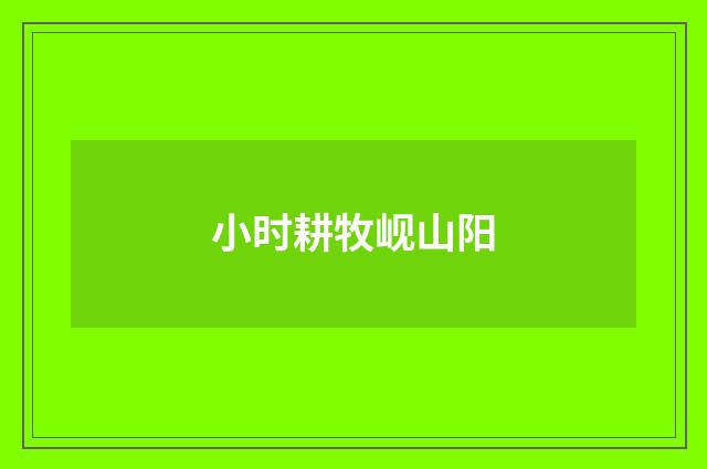 小时耕牧岘山阳