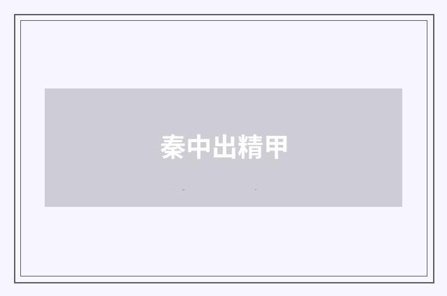 秦中出精甲