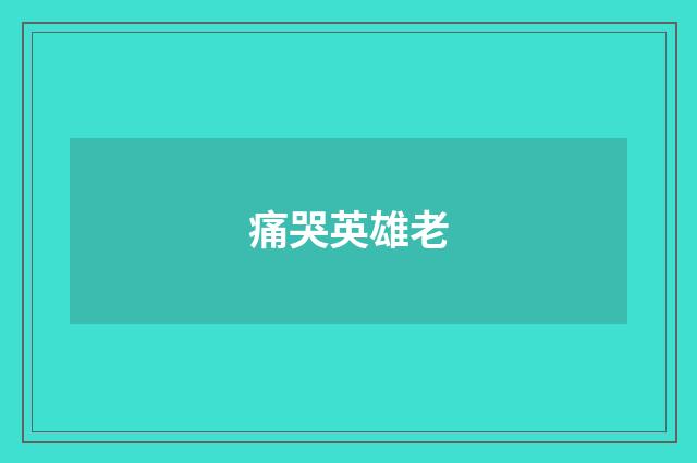 痛哭英雄老