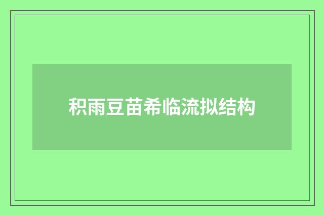 积雨豆苗希临流拟结构