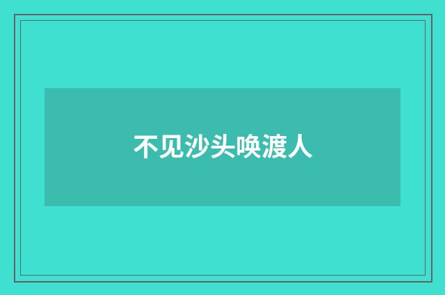 不见沙头唤渡人