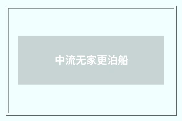 中流无家更泊船