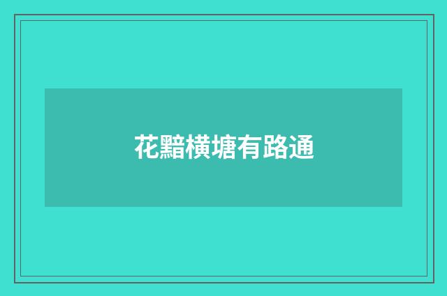 花黯横塘有路通