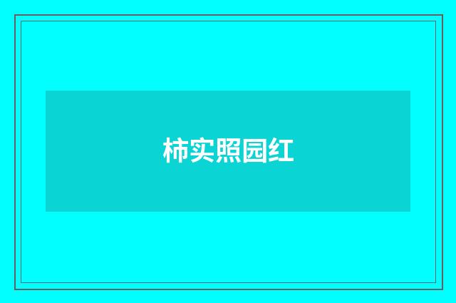 柿实照园红
