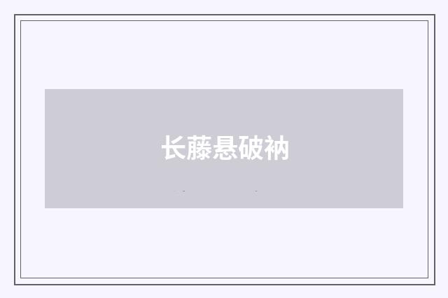 长藤悬破衲