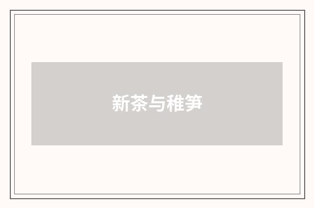 新茶与稚笋