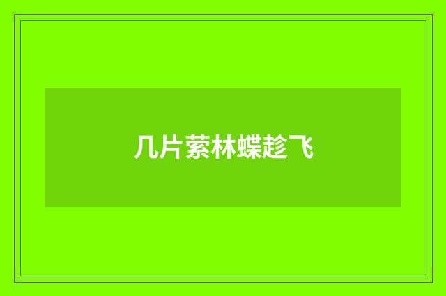 几片萦林蝶趁飞