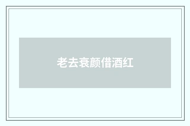 老去衰颜借酒红