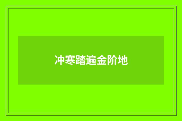 冲寒踏遍金阶地