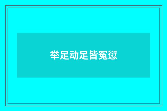 举足动足皆冤愆