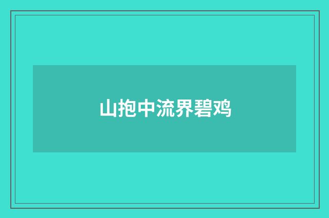 山抱中流界碧鸡
