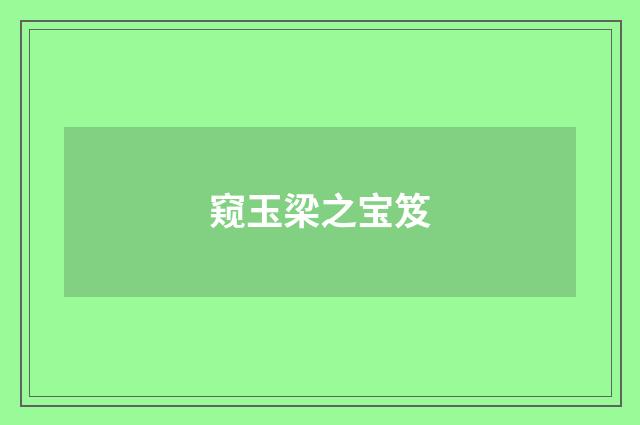 窥玉梁之宝笈