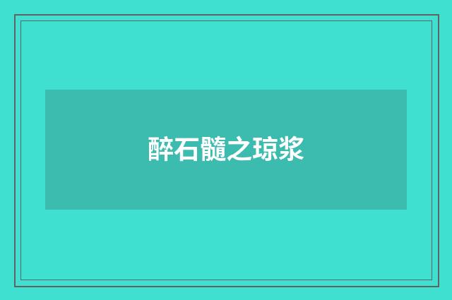 醉石髓之琼浆